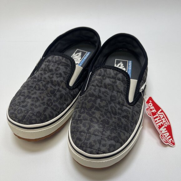 VANS Slip-Er 2 Mule Slippers Gray Cheetah AOP Black White Gum Cozy Men 6, Wom 8 - Picture 4 of 12